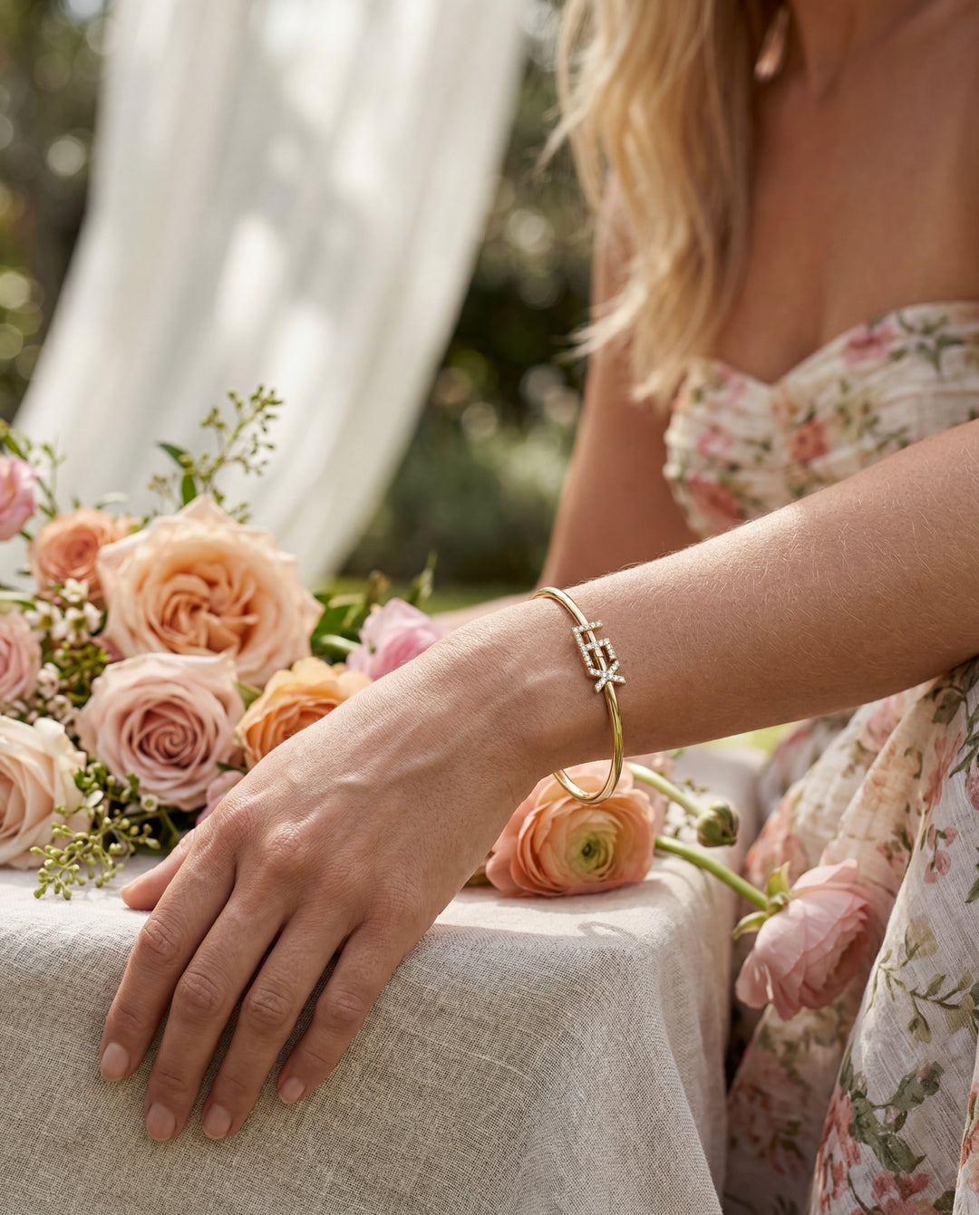 Mini Luxe Name Bangle