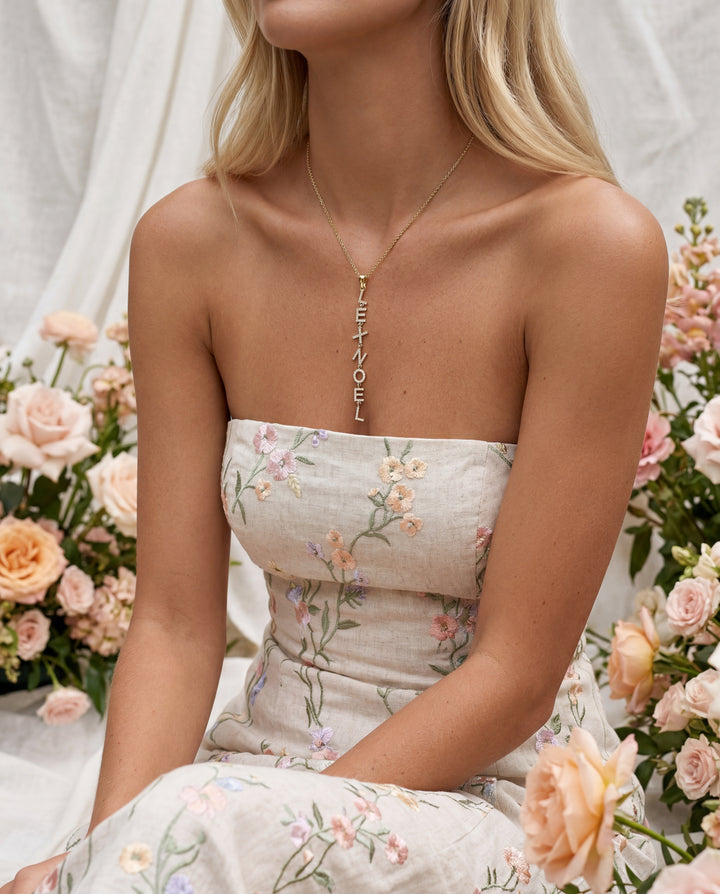 Lariat Drop Name Necklace