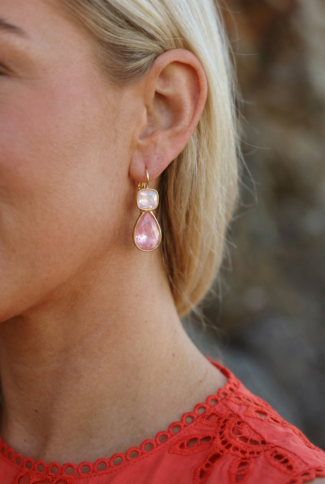 Pink Confession Drop Earrings