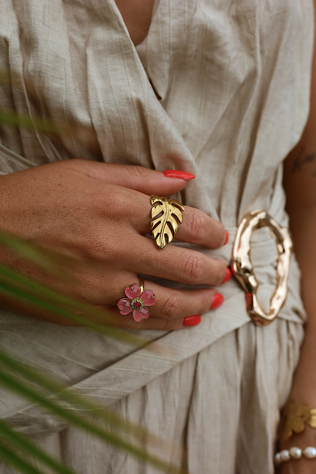 Pink Hibiscus Ring