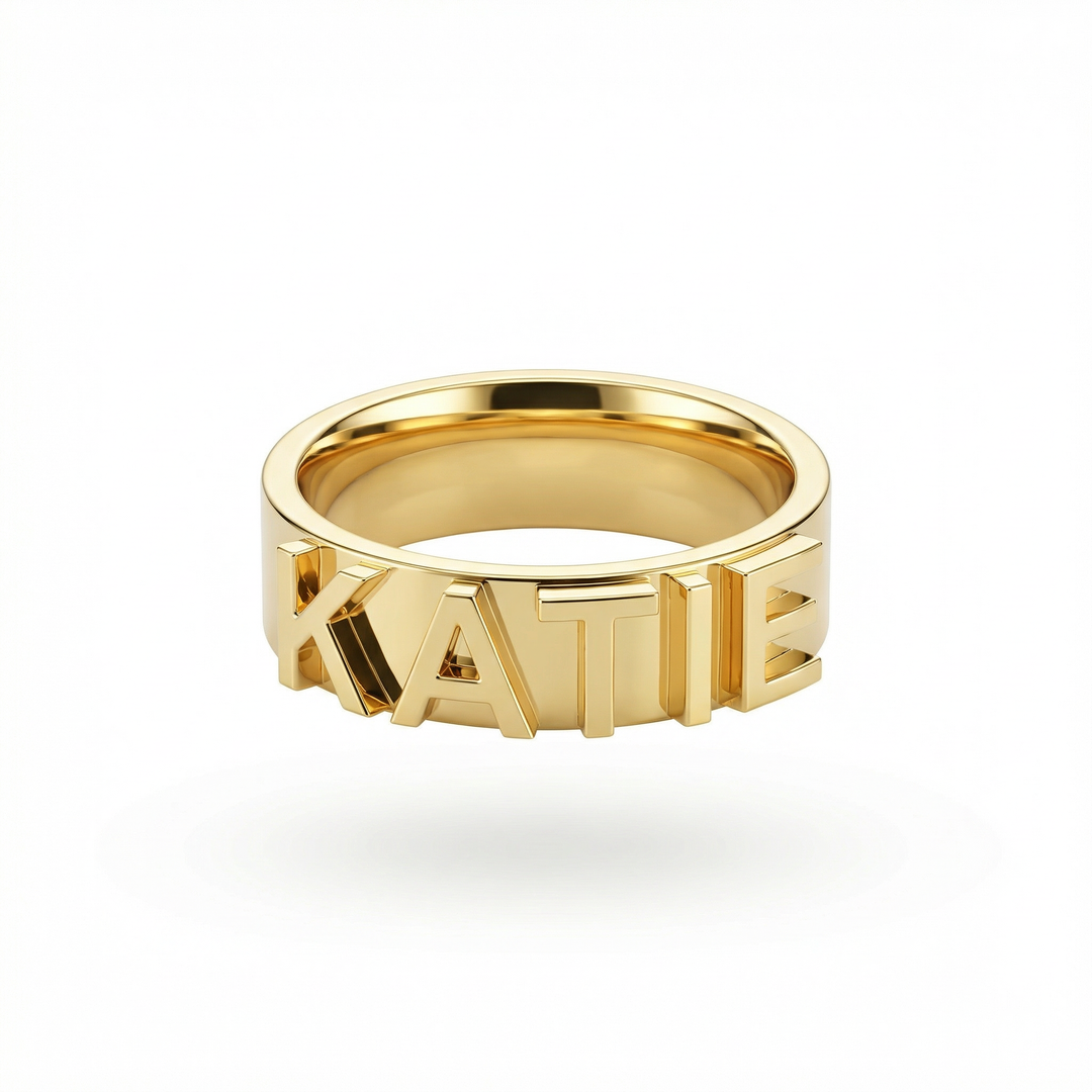 Bold Name Ring