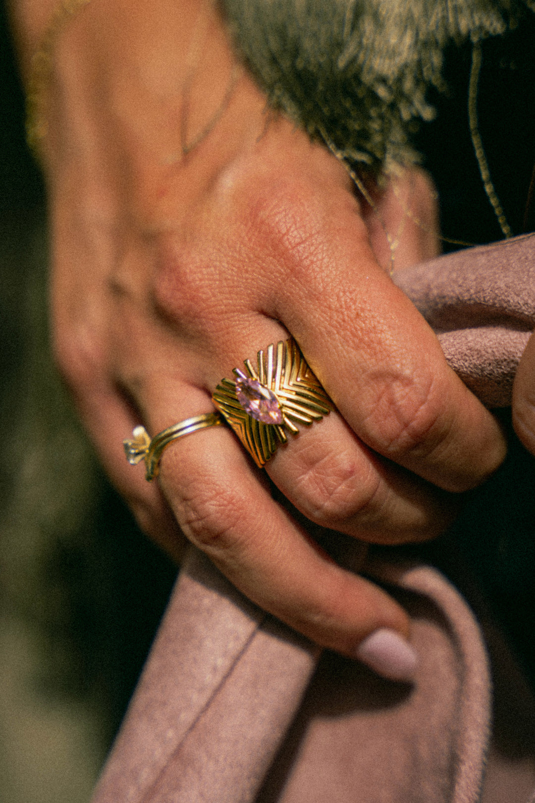 Pink Marquise Ring
