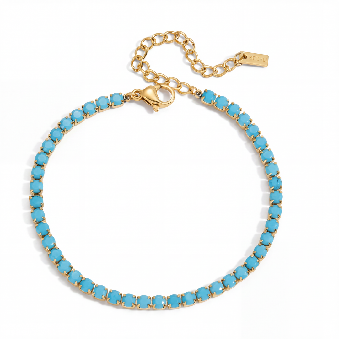 Petite Azure Tennis Bracelet