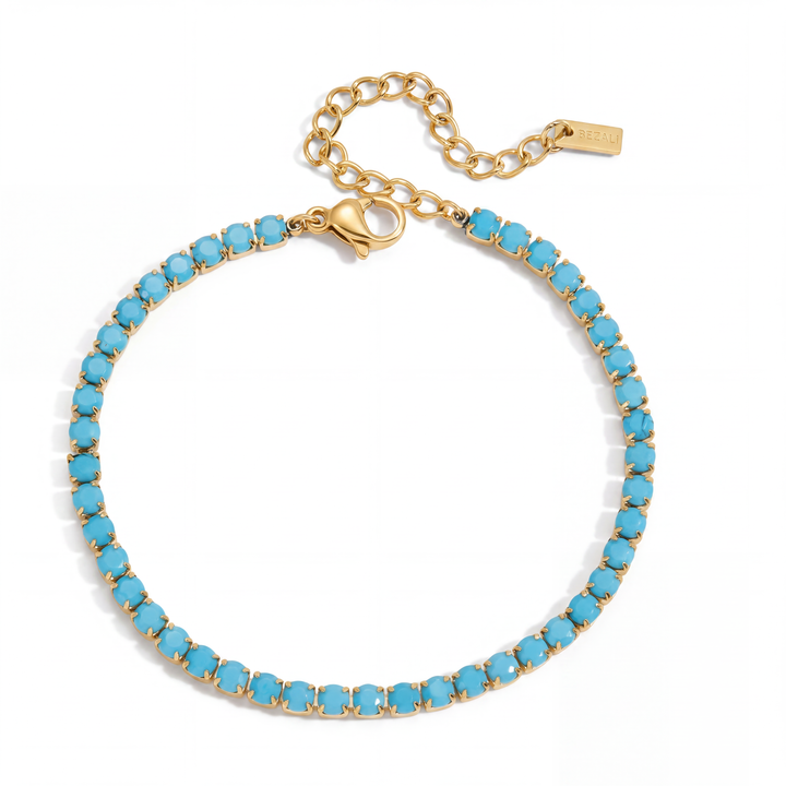Petite Azure Tennis Bracelet