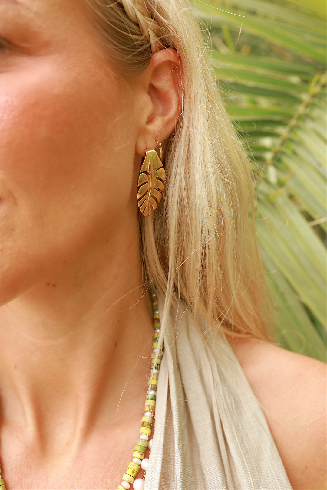 Palm Leaf Earrings