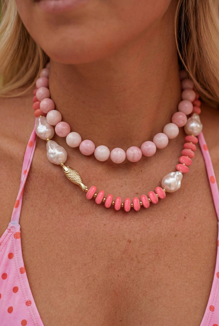 Pink Conch Colada Necklace