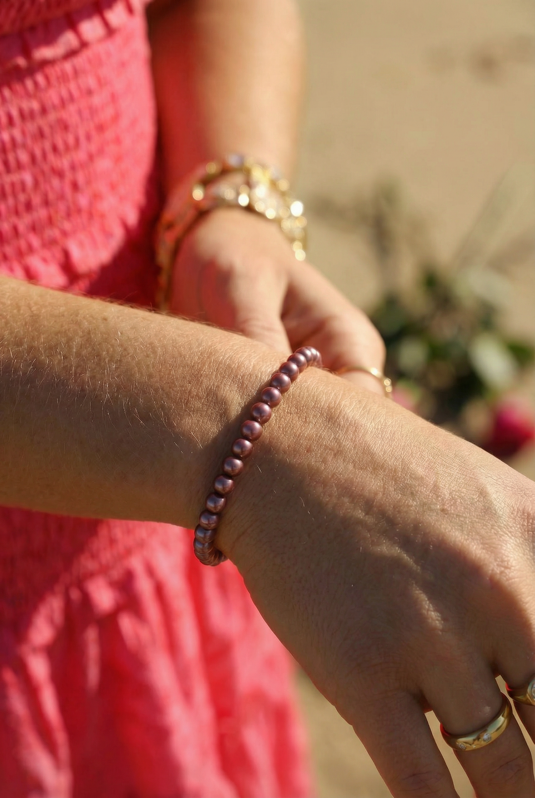 Rose Pearl Bracelet