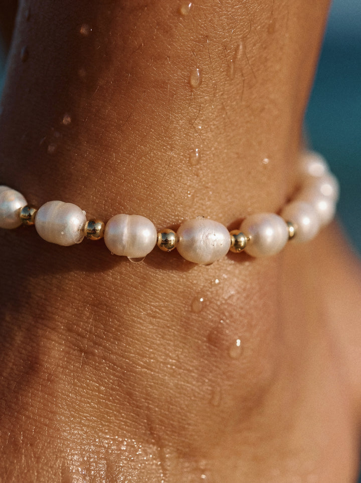 Pearl & Gold Anklet