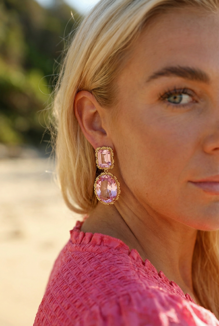 Pink Champagne Drop Earrings