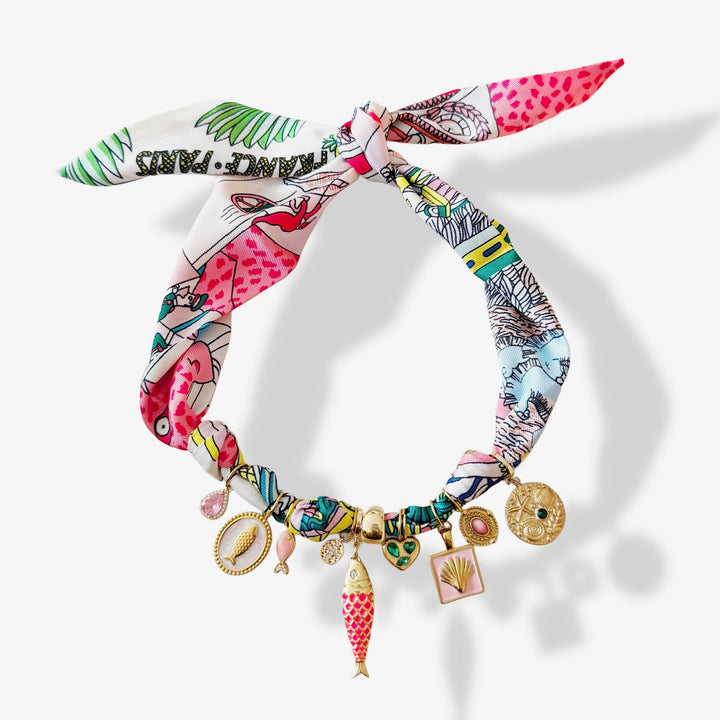 Pre Order - Positano Charm Scarf Necklace