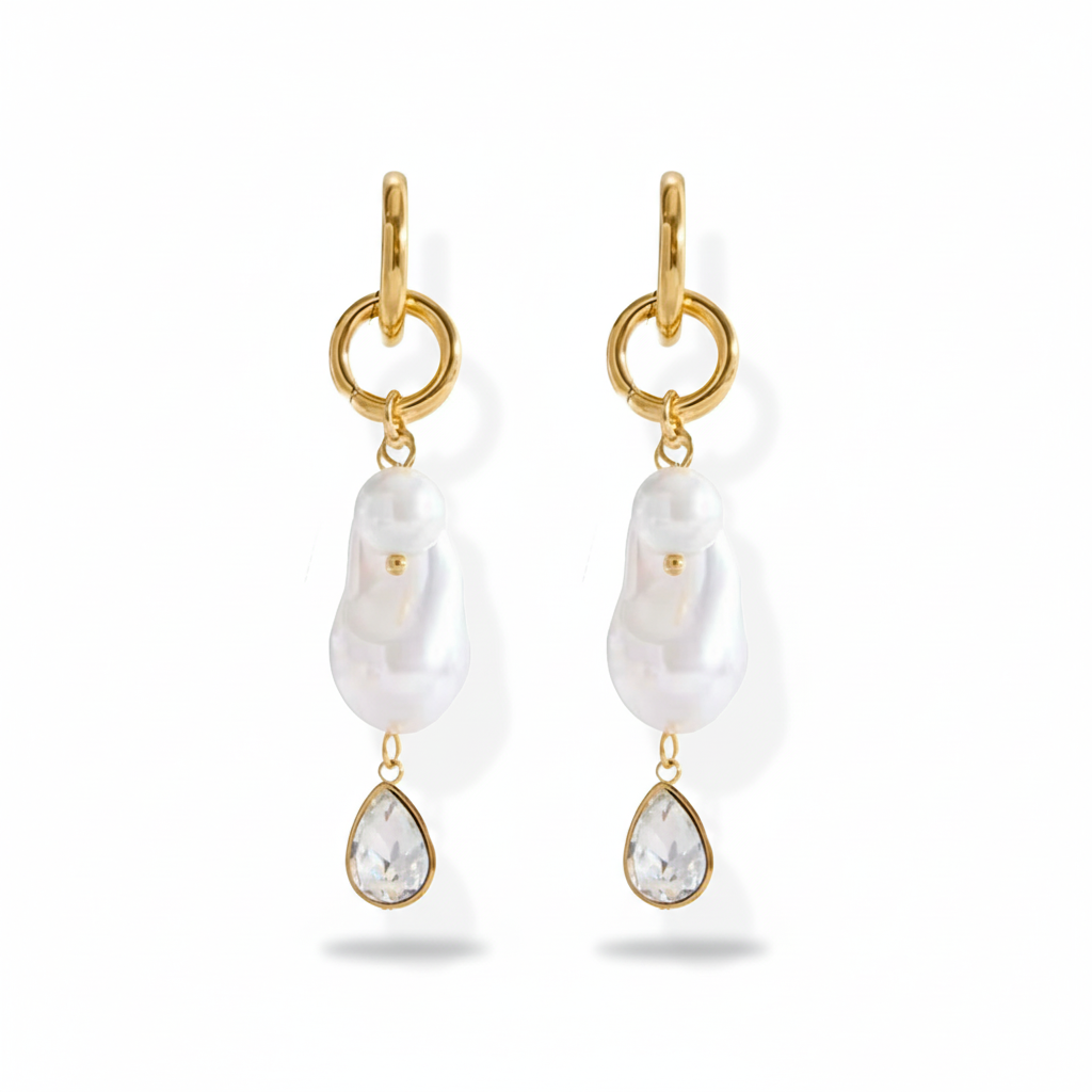 Lumi Pearl Drop Hoops