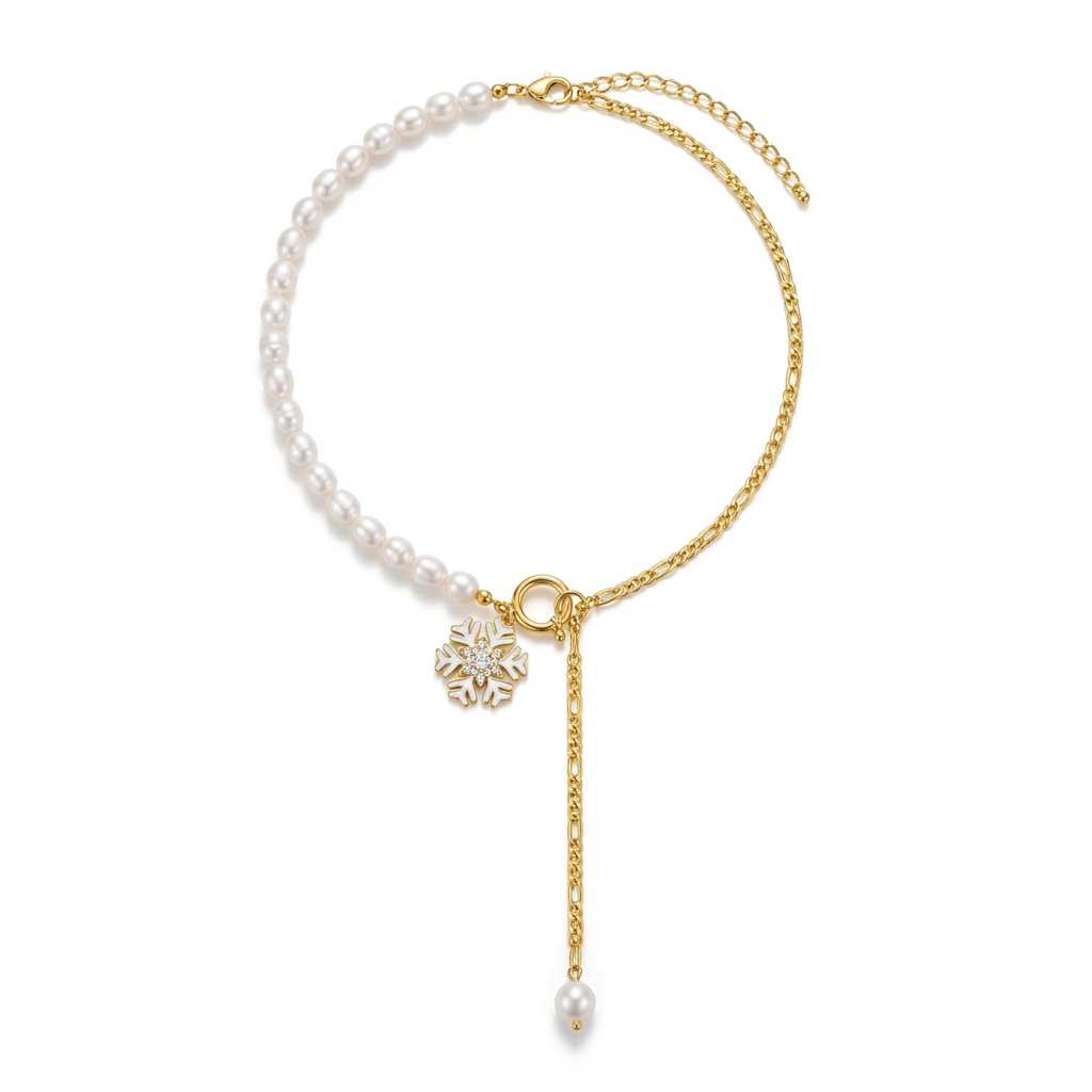 Snowflake Lariat Necklace