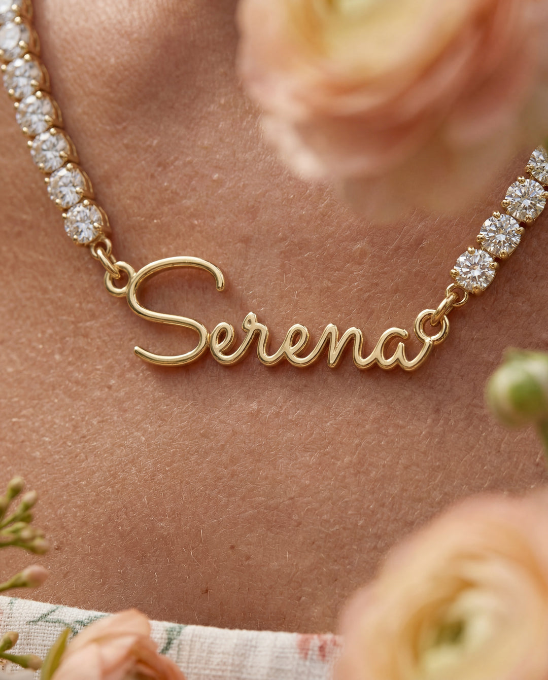 Petite Tennis Name Necklace