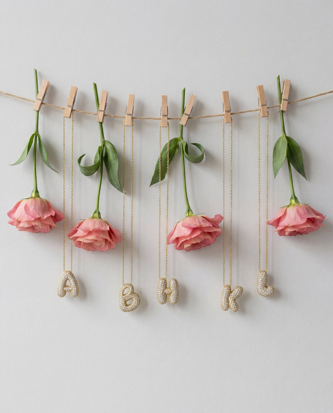 Jumbo Pavé Bubble Letter Necklace