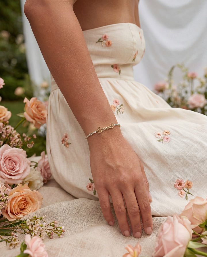 Dainty Name Tennis Bracelet