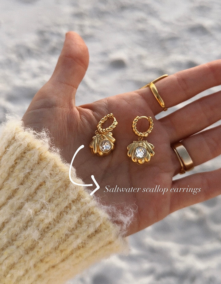 Saltwater scallop earrings  image 1